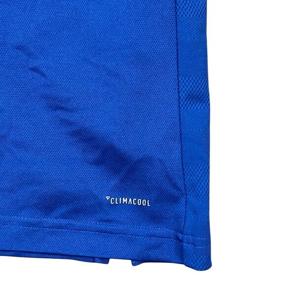 Adidas Polo Shirt Top KU Royal Blue Climacool University of‎ Kansas Jayhawks SM - Picture 7 of 12